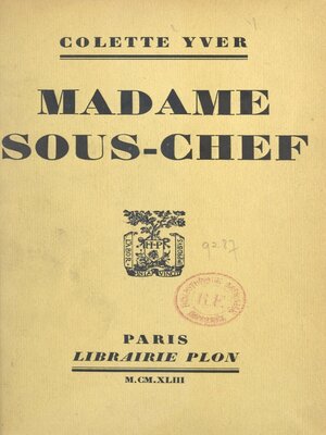 cover image of Madame sous-chef